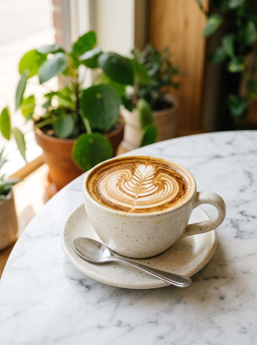 Beautiful latte art at Bare Coffee