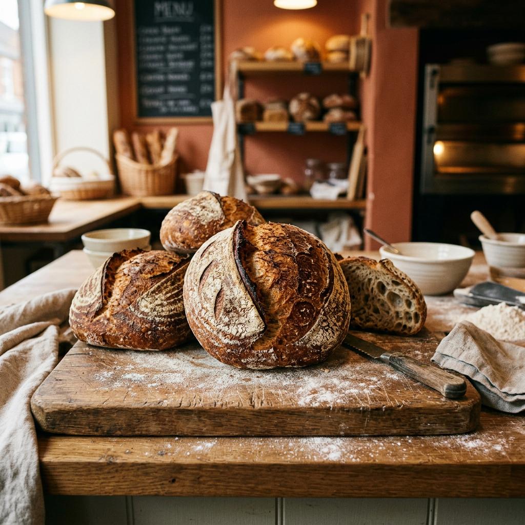 Fresh sourdough bread